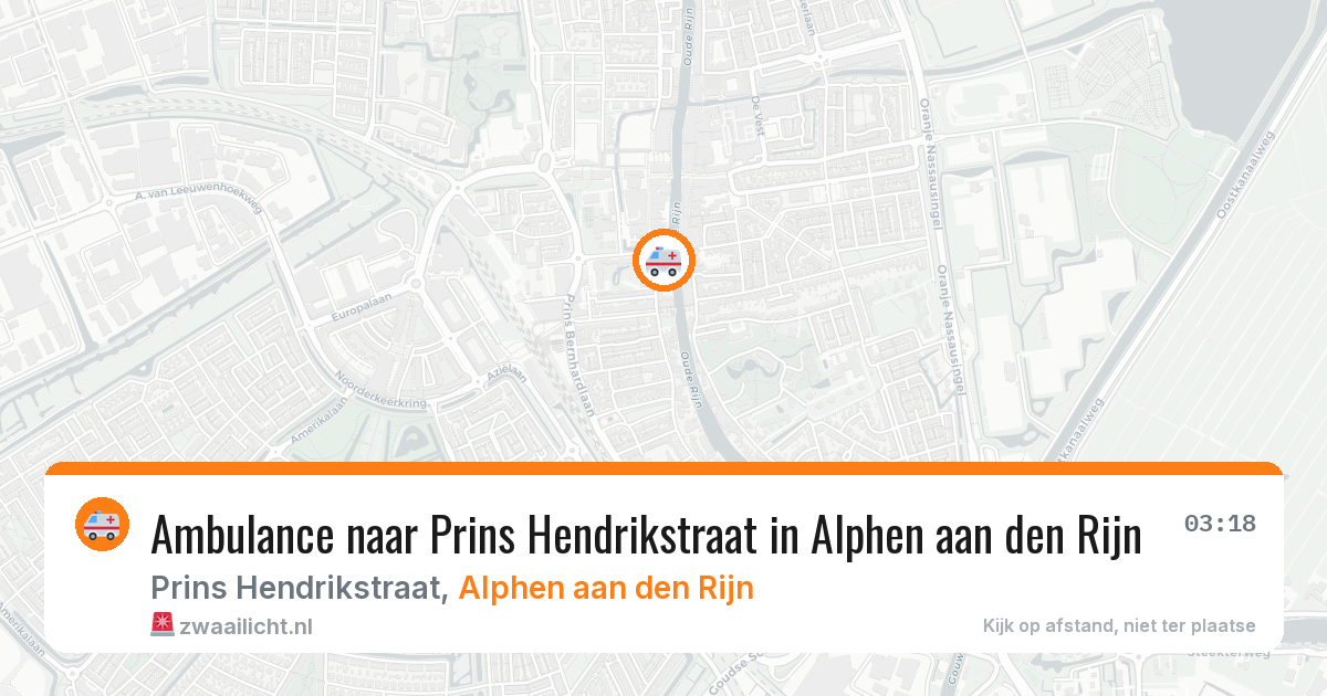 Ambulance naar Prins Hendrikstraat in Alphen aan den Rijn — 9 feb 2026