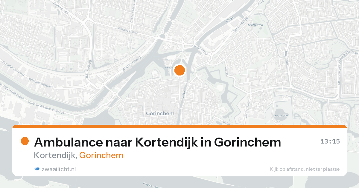 Ambulance naar Kortendijk in Gorinchem — 18 aug 2026