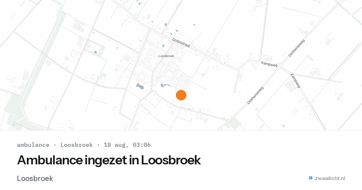 Ambulance ingezet in Loosbroek — 18 aug 2026