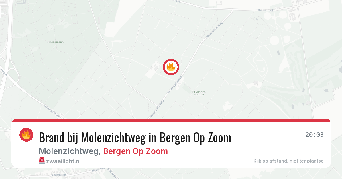 Brand bij Molenzichtweg in Bergen Op Zoom — 11 aug 2026