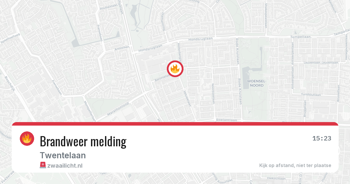 Brandweer melding — 25 jun 2026