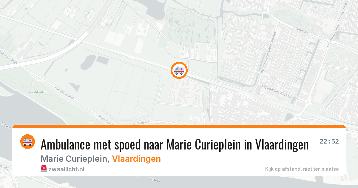 Ambulance met spoed naar Marie Curieplein in Vlaardingen — 17 jun 2026