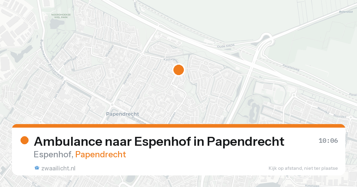 Ambulance naar Espenhof in Papendrecht — 26 aug 2026