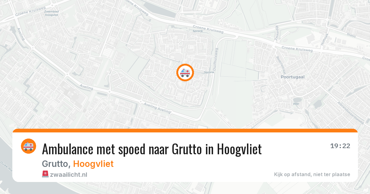 Ambulance met spoed naar Grutto in Hoogvliet — 2 aug 2026