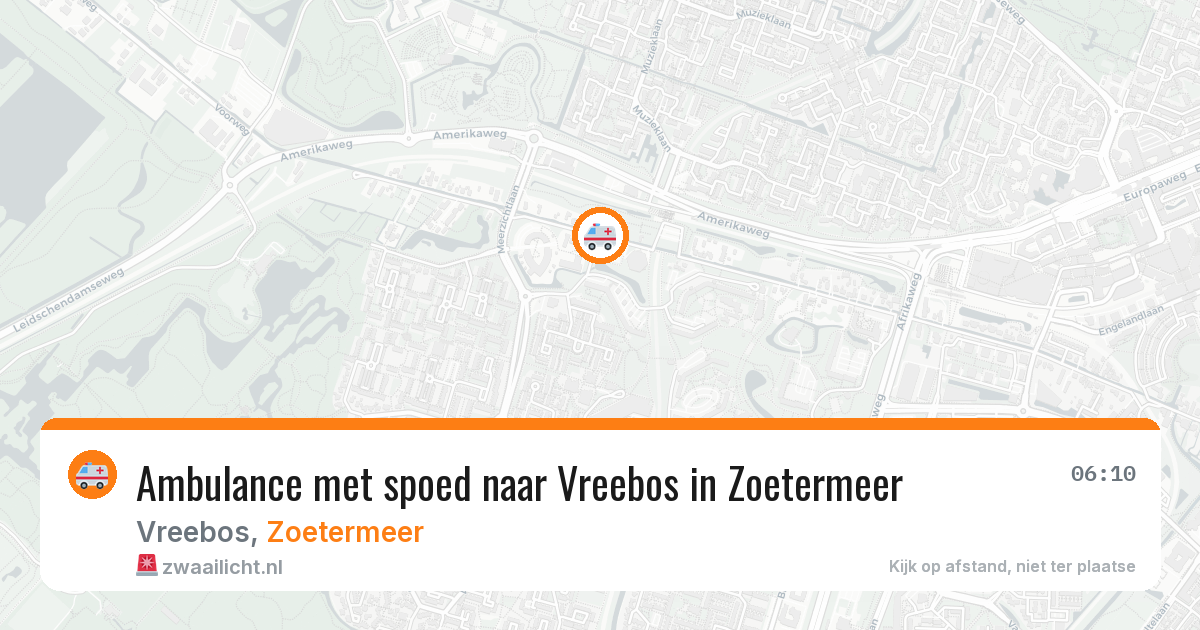 Ambulance met spoed naar Vreebos in Zoetermeer — 27 jun 2026
