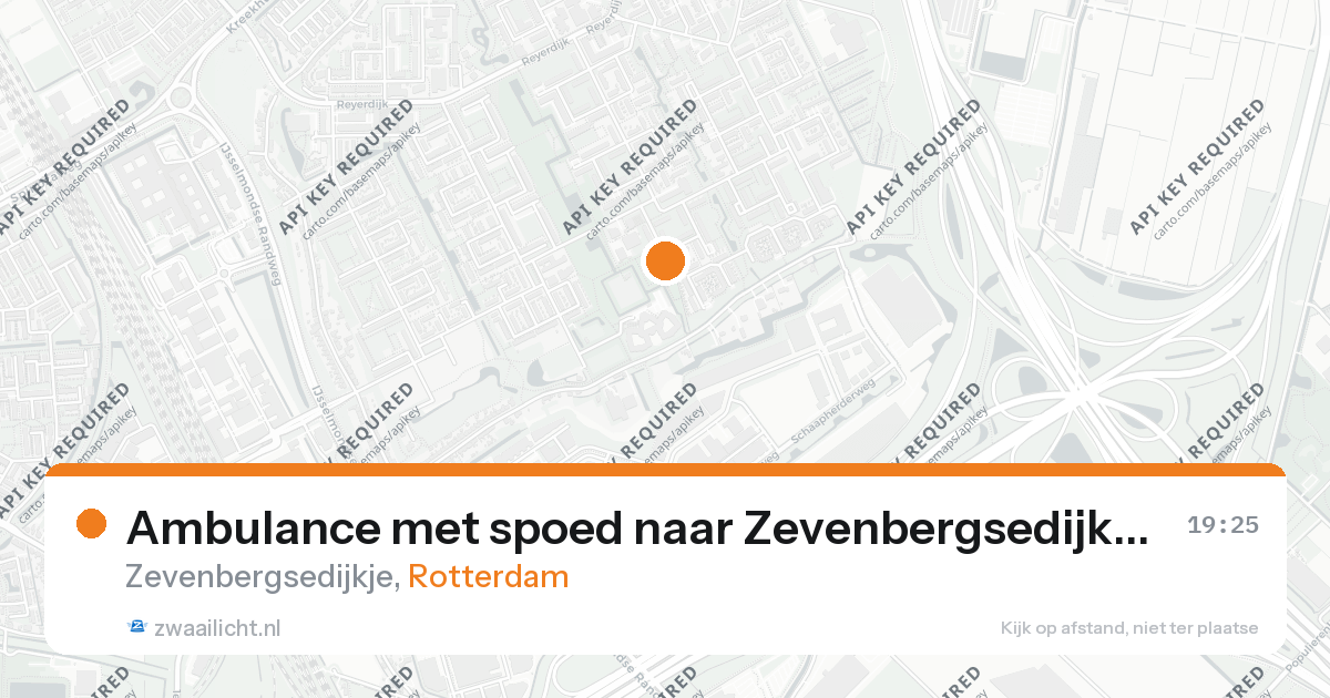 Ambulance met spoed naar Zevenbergsedijkje in Rotterdam — 26 aug 2026