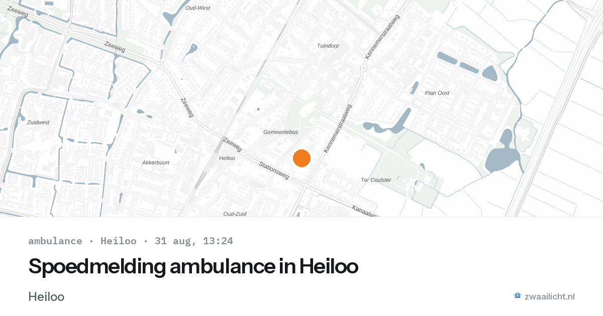Spoedmelding ambulance in Heiloo — 31 aug 2026