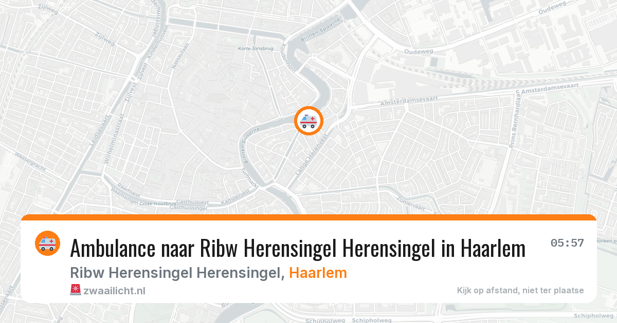 Ambulance naar Ribw Herensingel Herensingel in Haarlem — 30 jan 2026