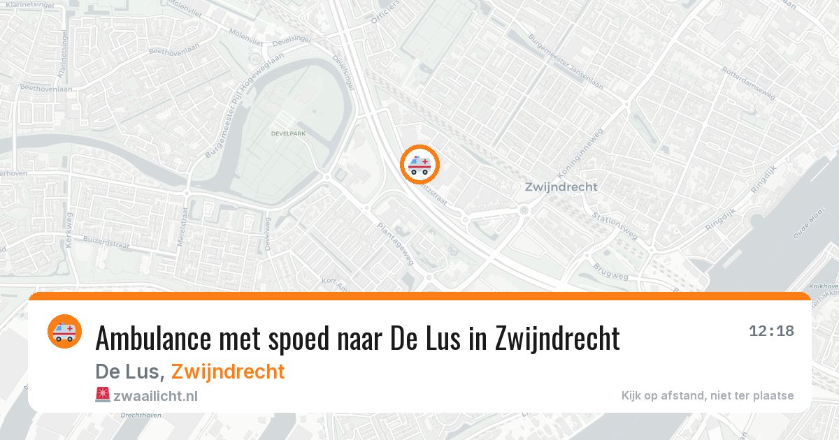 Ambulance met spoed naar De Lus in Zwijndrecht — 13 apr 2026