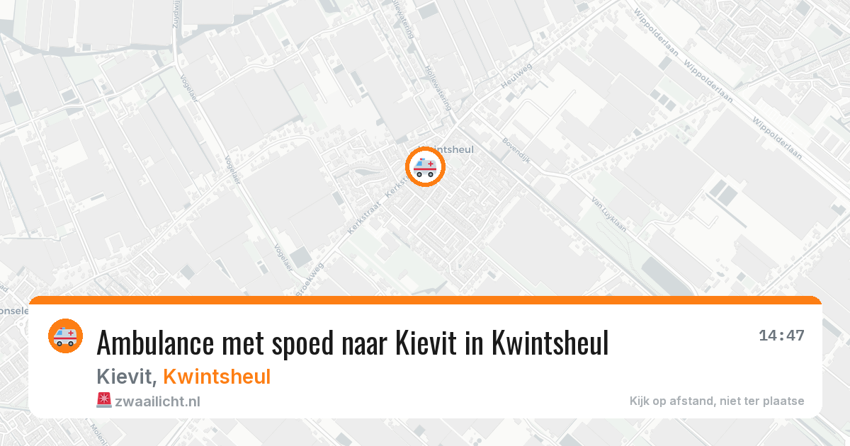 Ambulance met spoed naar Kievit in Kwintsheul — 18 mrt 2026
