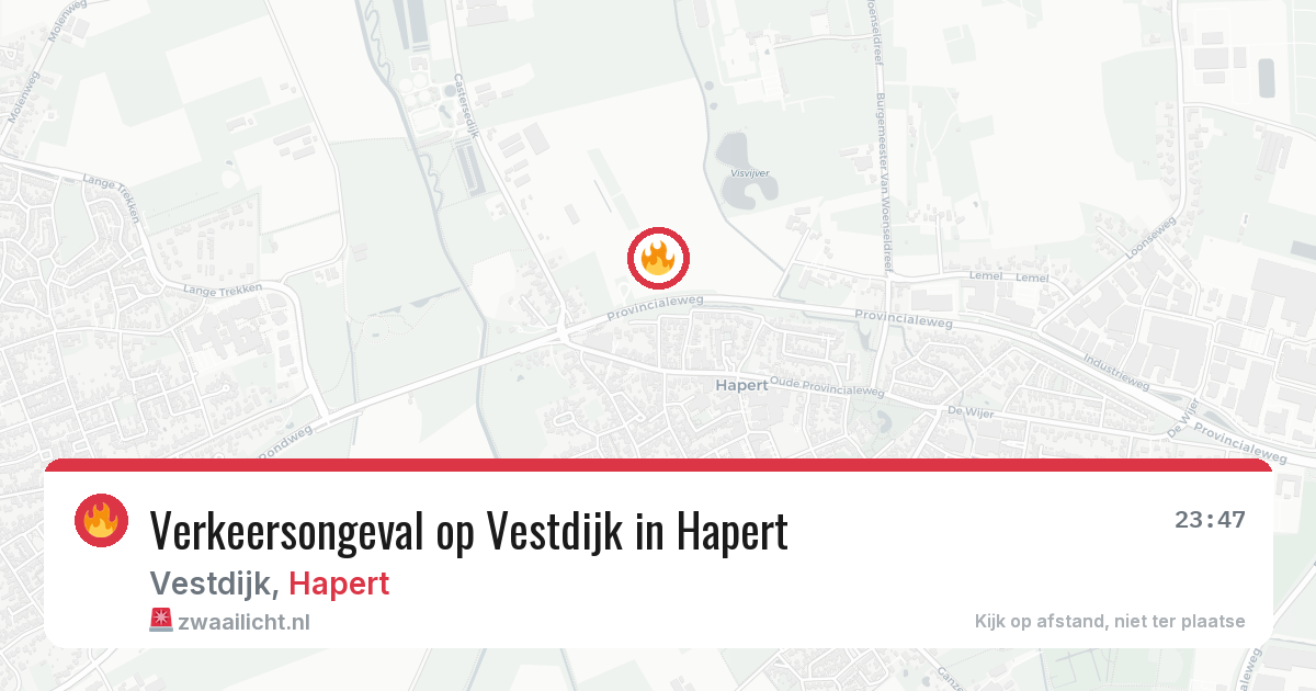 Verkeersongeval op Vestdijk in Hapert — 27 mrt 2026