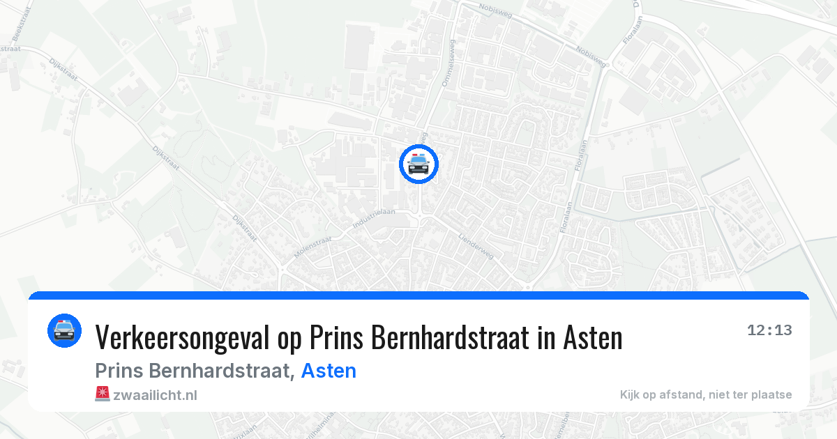 Verkeersongeval op Prins Bernhardstraat in Asten — 25 jun 2026