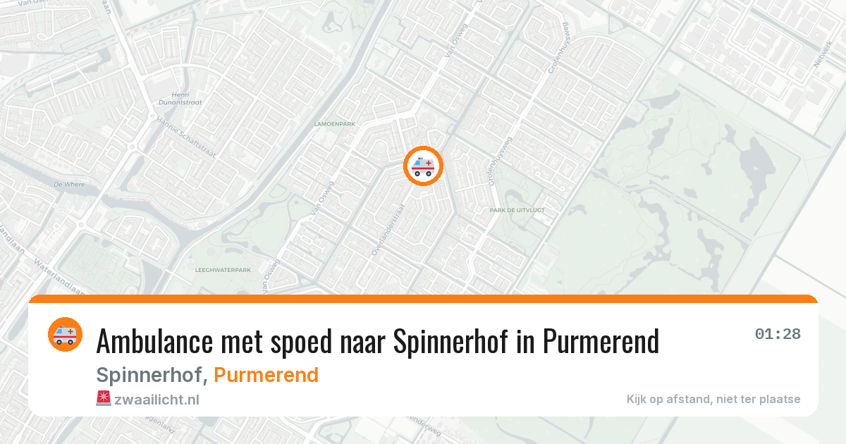 Ambulance met spoed naar Spinnerhof in Purmerend — 17 jun 2026