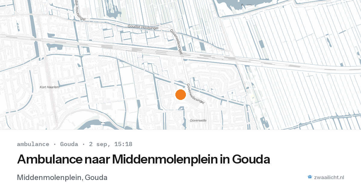 Ambulance naar Middenmolenplein in Gouda — 2 sep 2026