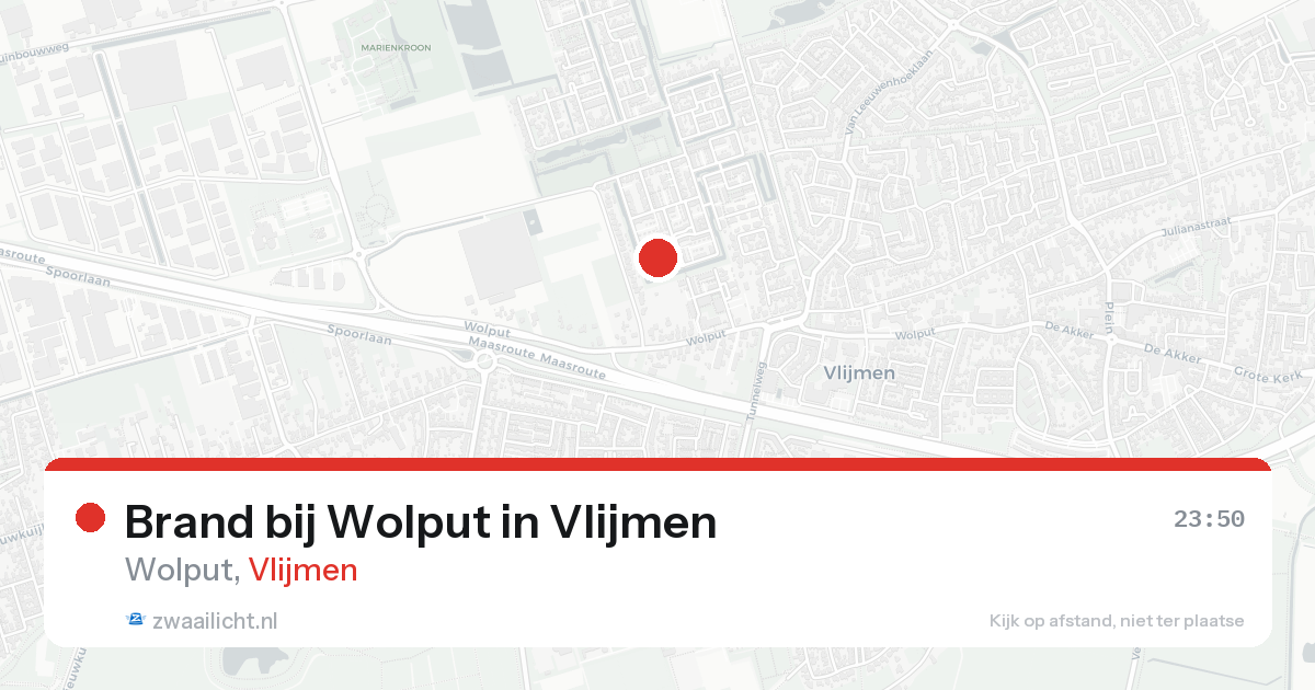 Brand bij Wolput in Vlijmen — 20 aug 2026