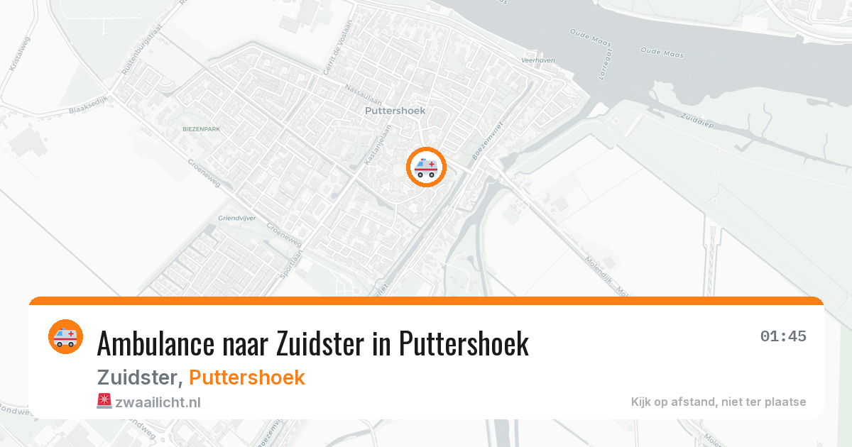 Ambulance naar Zuidster in Puttershoek — 9 feb 2026