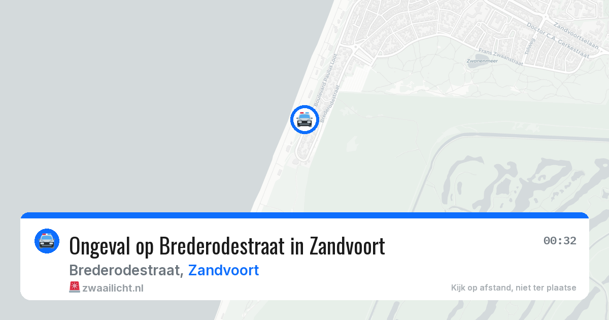 Ongeval op Brederodestraat in Zandvoort — 4 jul 2026