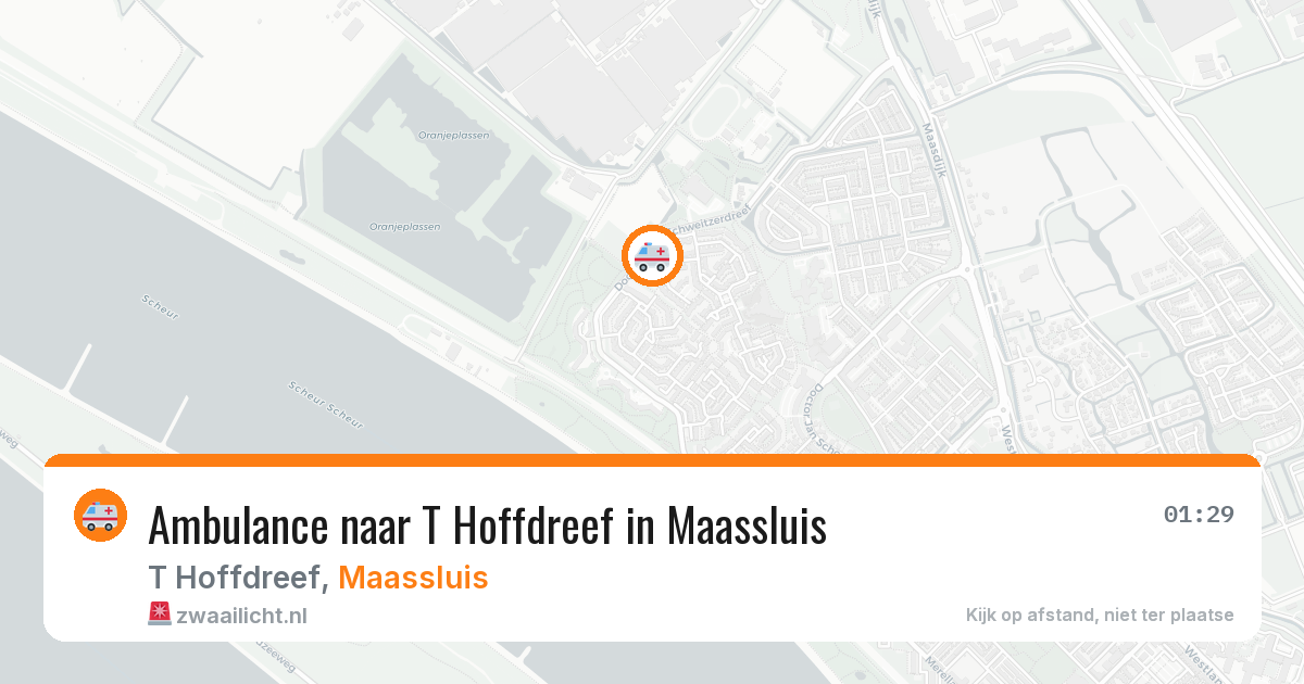 Ambulance naar T Hoffdreef in Maassluis — 24 jul 2026