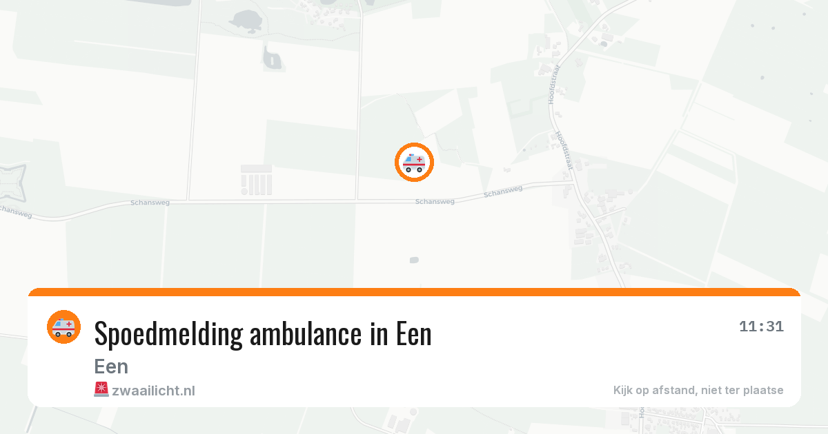 Spoedmelding ambulance in Een — 11 aug 2026