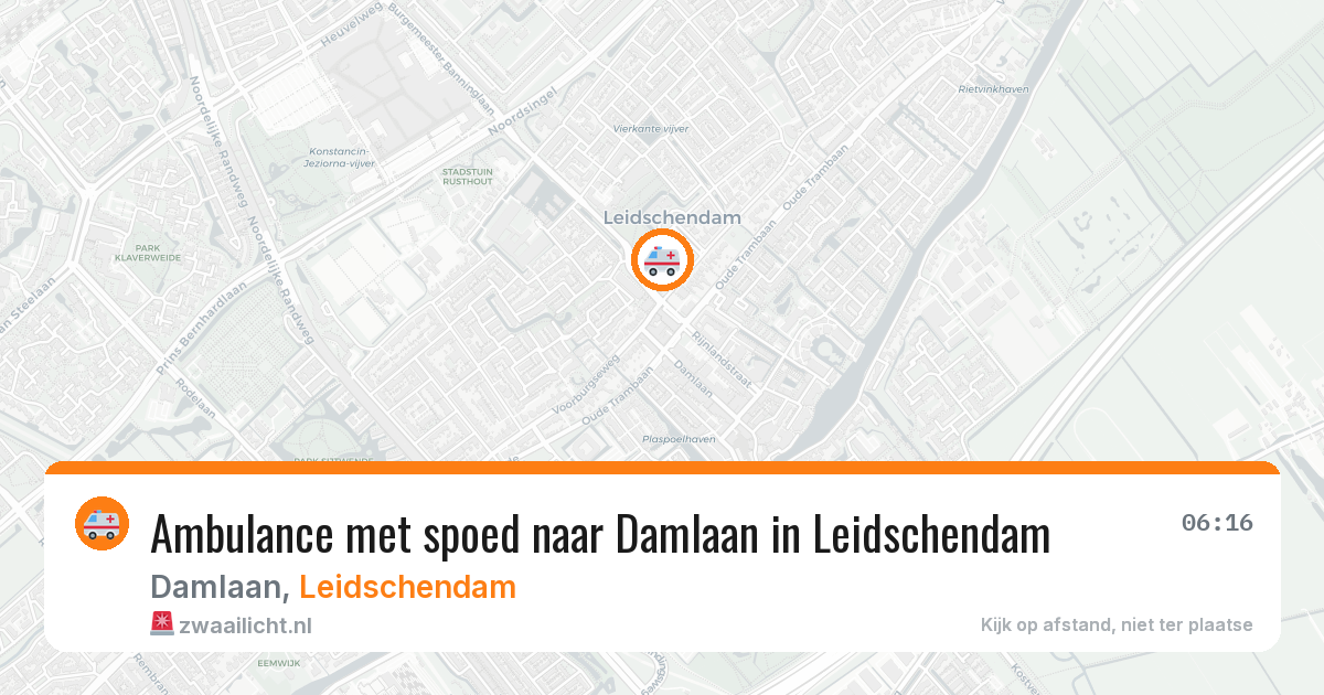 Ambulance met spoed naar Damlaan in Leidschendam — 9 jul 2026