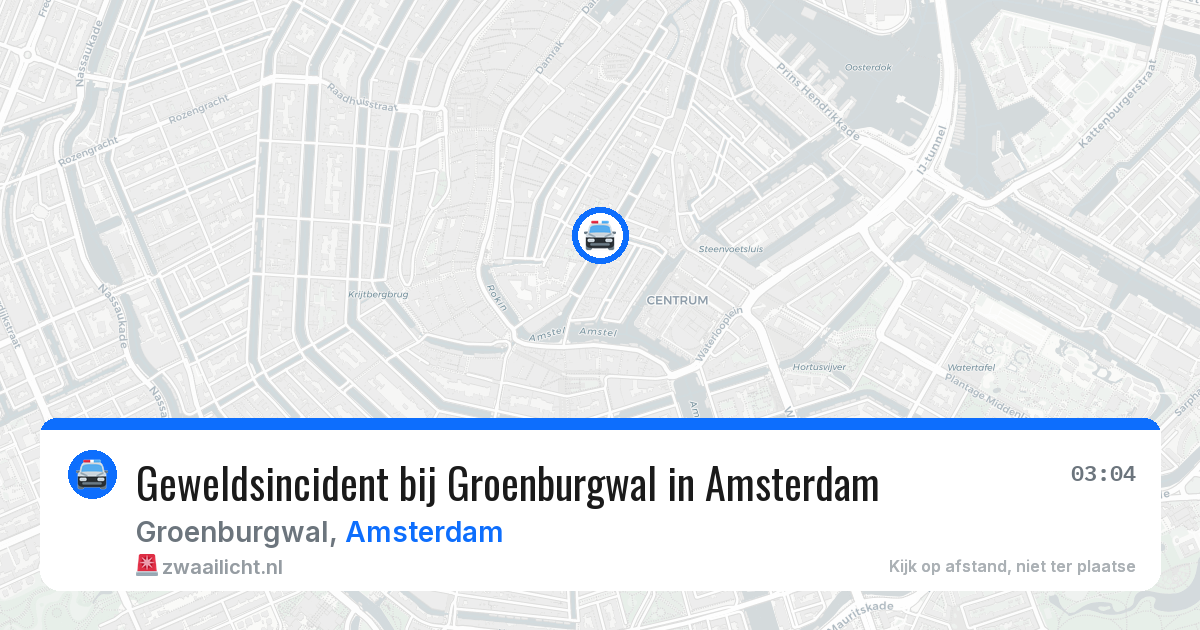Geweldsincident bij Groenburgwal in Amsterdam — 27 jun 2026