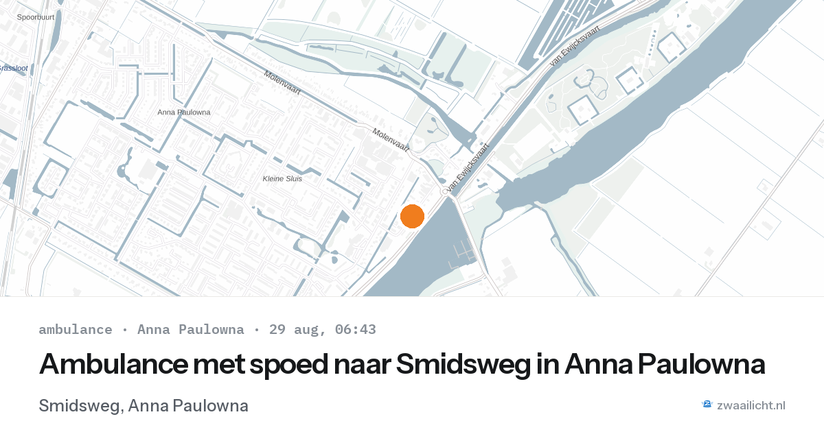 Ambulance met spoed naar Smidsweg in Anna Paulowna — 29 aug 2026