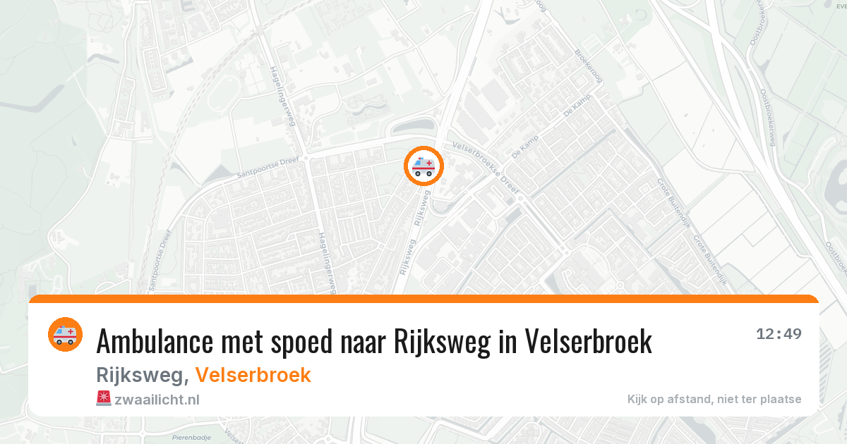 Ambulance met spoed naar Rijksweg in Velserbroek — 20 jul 2026