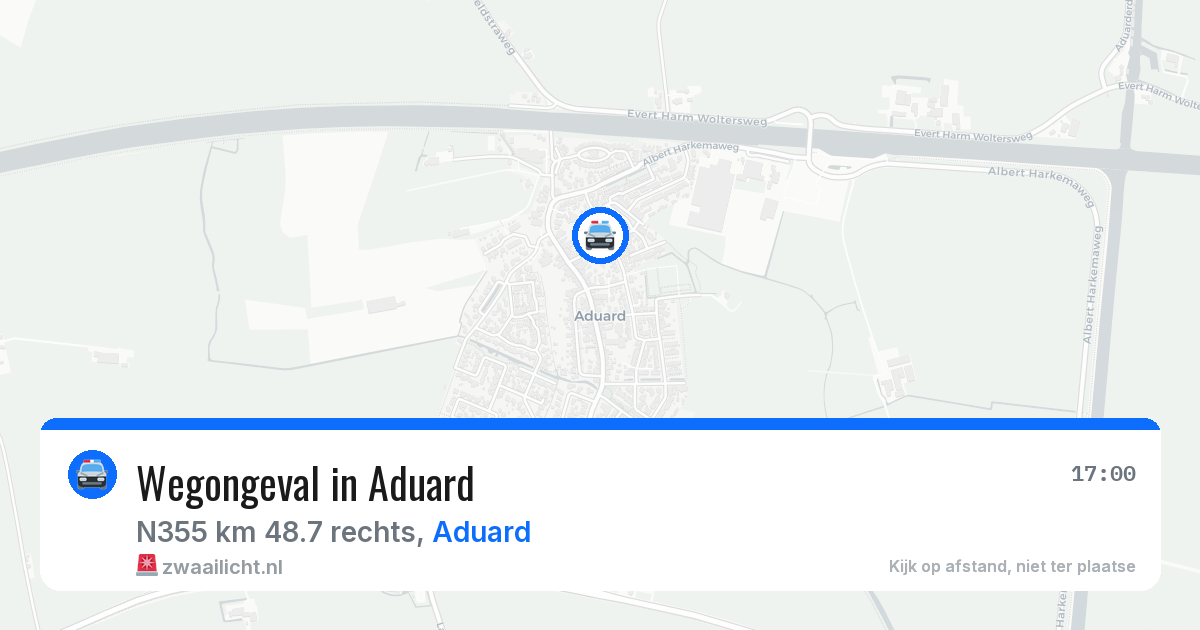 Wegongeval in Aduard — 4 jun 2026
