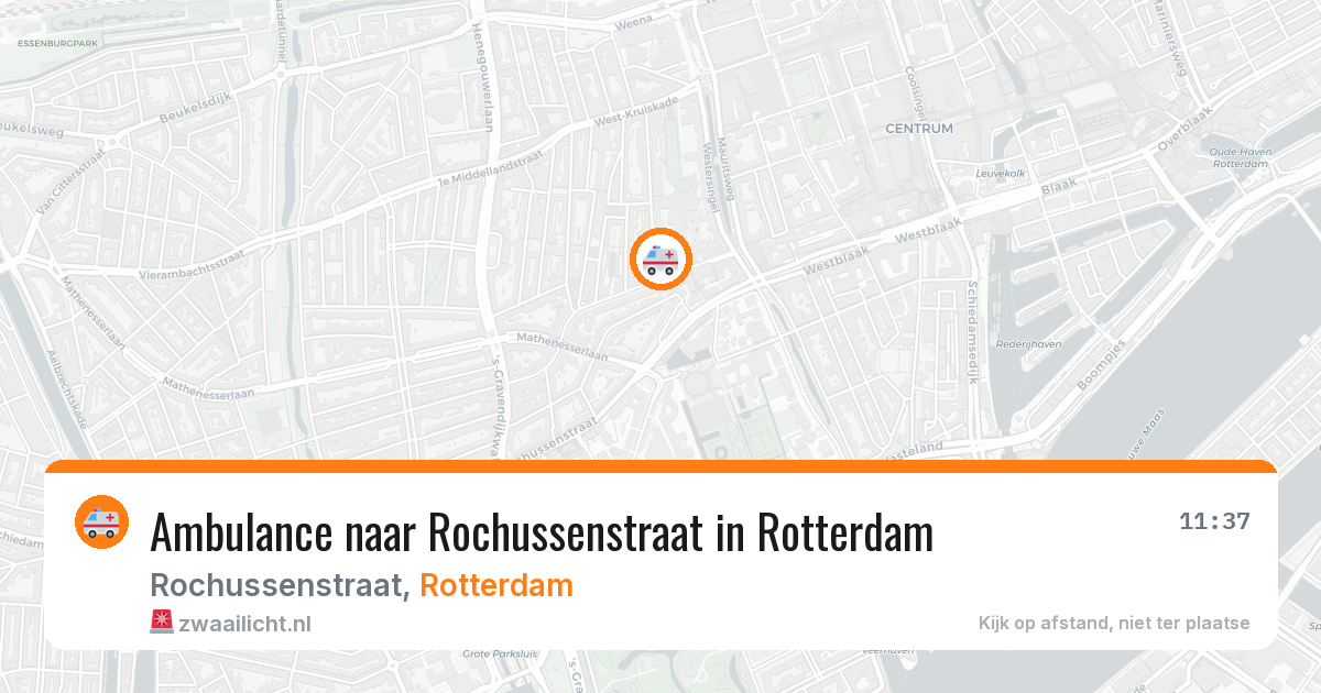 Ambulance naar Rochussenstraat in Rotterdam — 20 apr 2026