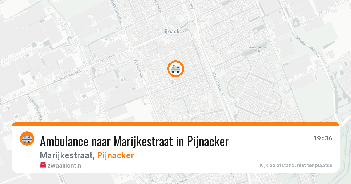 Ambulance naar Marijkestraat in Pijnacker — 21 jul 2026