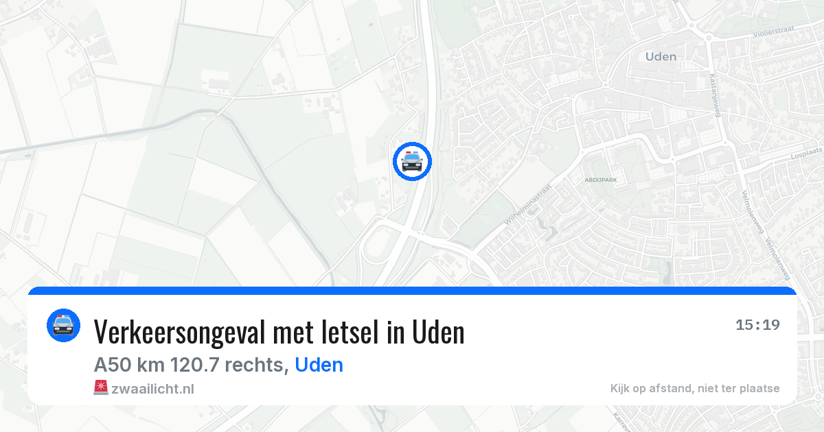 Verkeersongeval met letsel in Uden — 13 aug 2026
