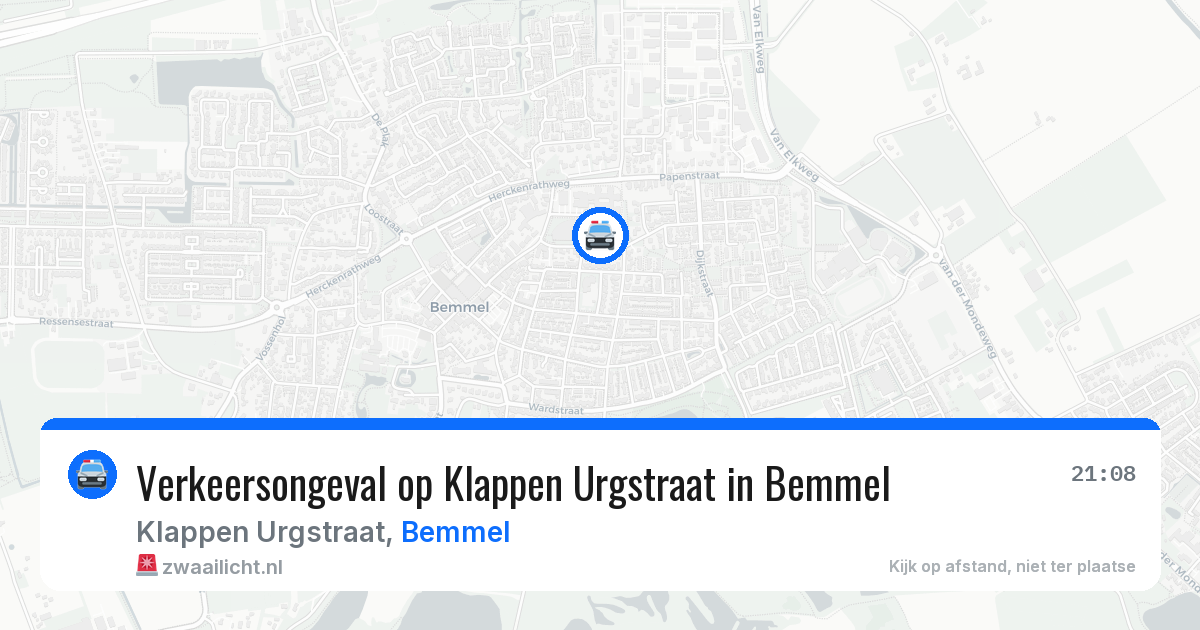Verkeersongeval op Klappen Urgstraat in Bemmel — 4 jun 2026