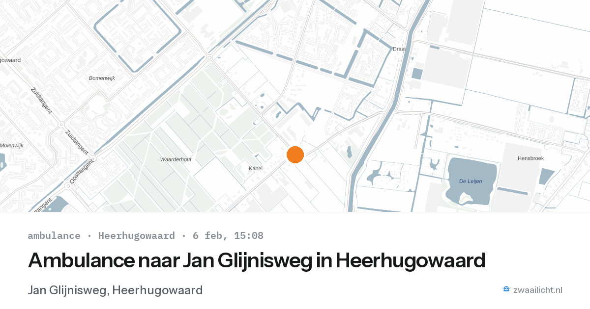 Ambulance naar Jan Glijnisweg in Heerhugowaard — 6 feb 2026