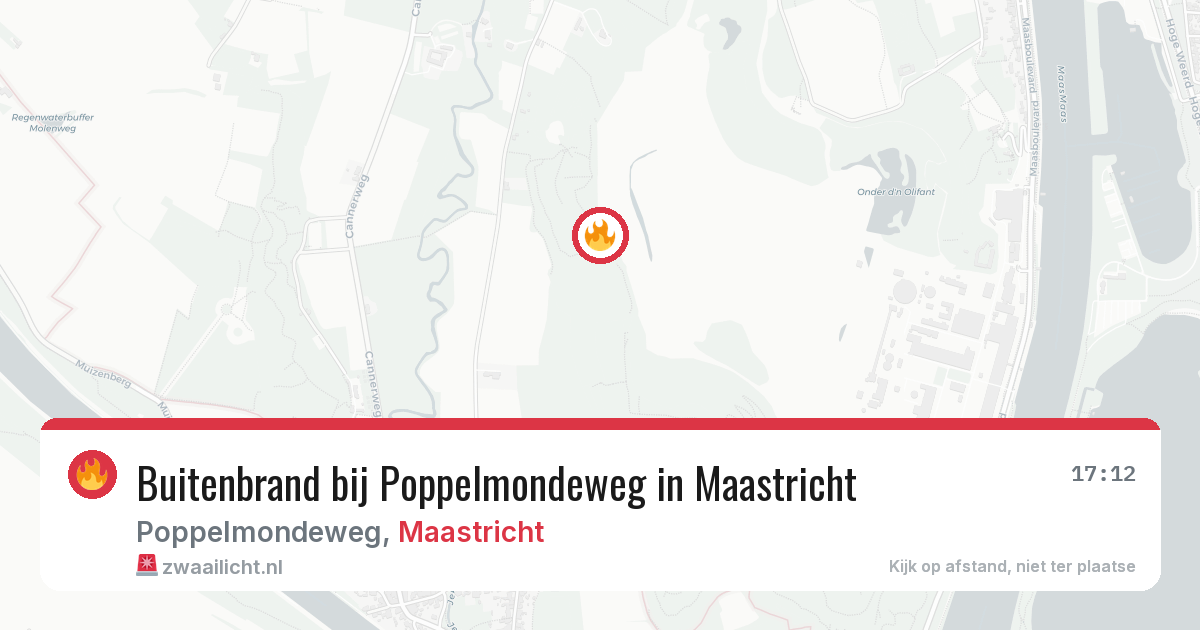 Buitenbrand bij Poppelmondeweg in Maastricht — 4 jul 2026