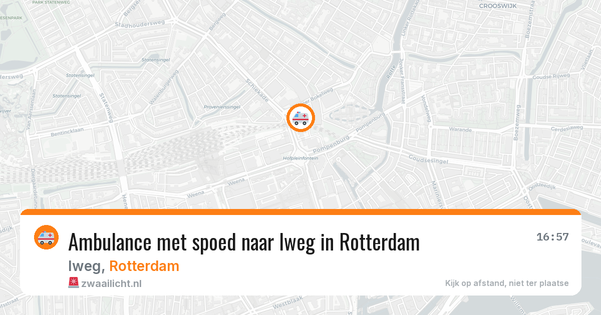 Ambulance met spoed naar Iweg in Rotterdam — 4 jun 2026