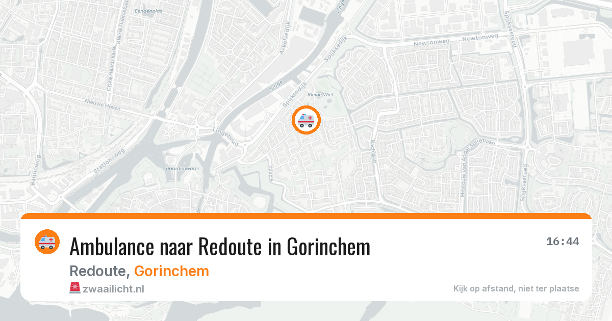 Ambulance naar Redoute in Gorinchem — 16 jun 2026