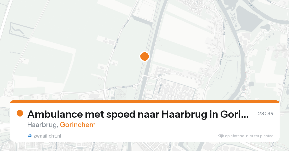 Ambulance met spoed naar Haarbrug in Gorinchem — 21 aug 2026