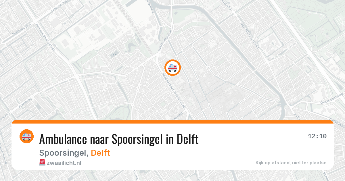 Ambulance naar Spoorsingel in Delft — 5 aug 2026