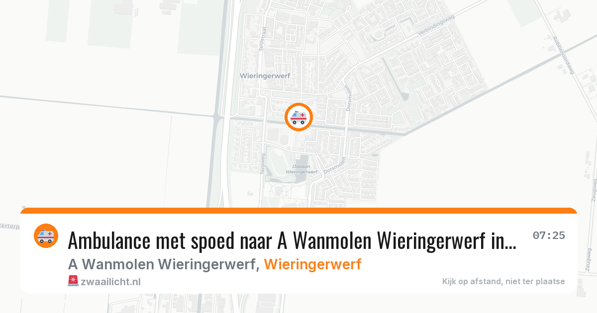 Ambulance met spoed naar A Wanmolen Wieringerwerf in Wieringerwerf — 30 jun 2026