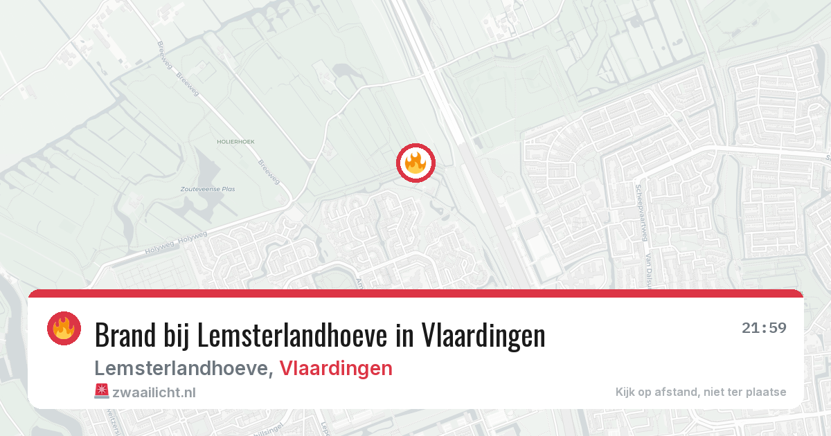 Brand bij Lemsterlandhoeve in Vlaardingen — 4 aug 2026