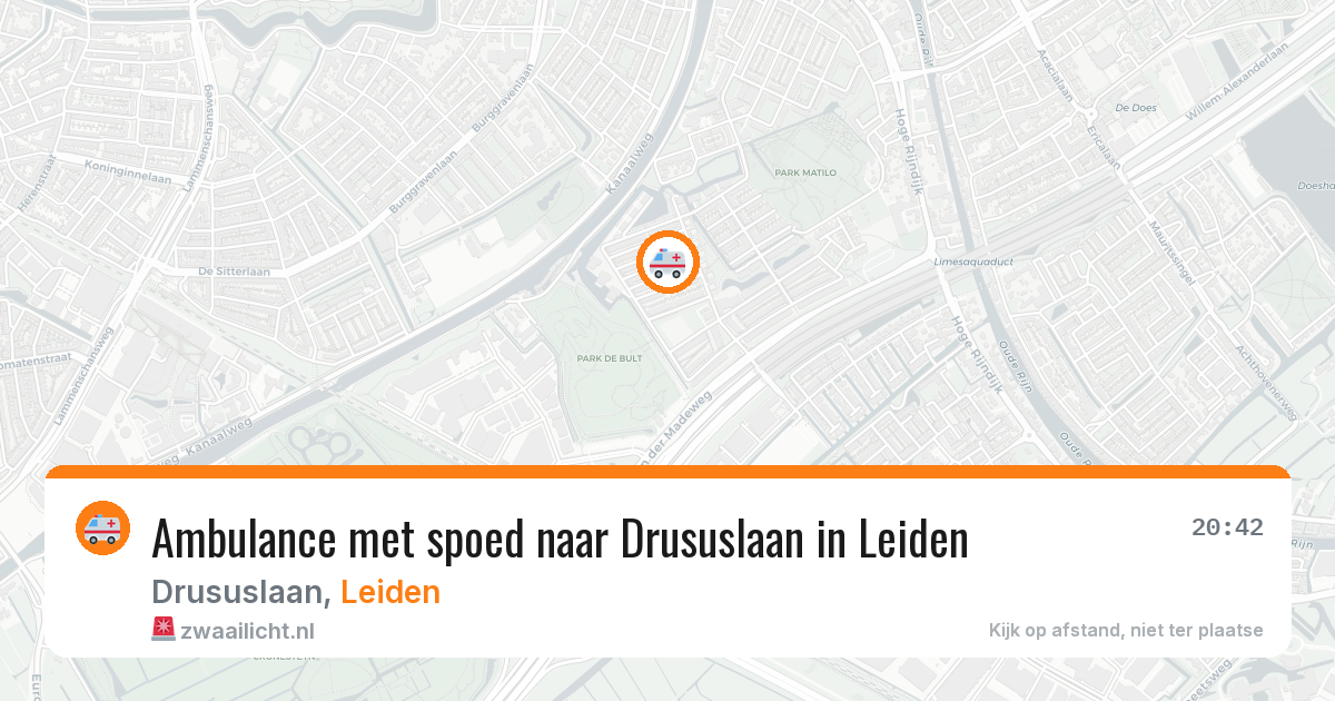 Ambulance met spoed naar Drususlaan in Leiden — 27 mei 2026