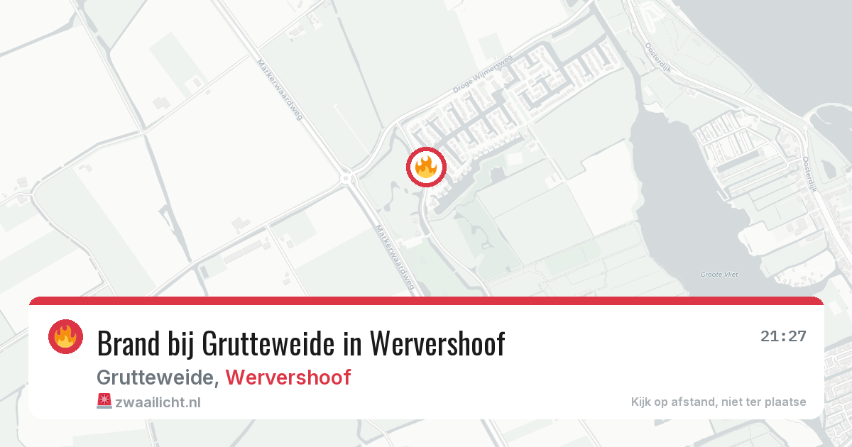 Brand bij Grutteweide in Wervershoof — 28 jul 2026