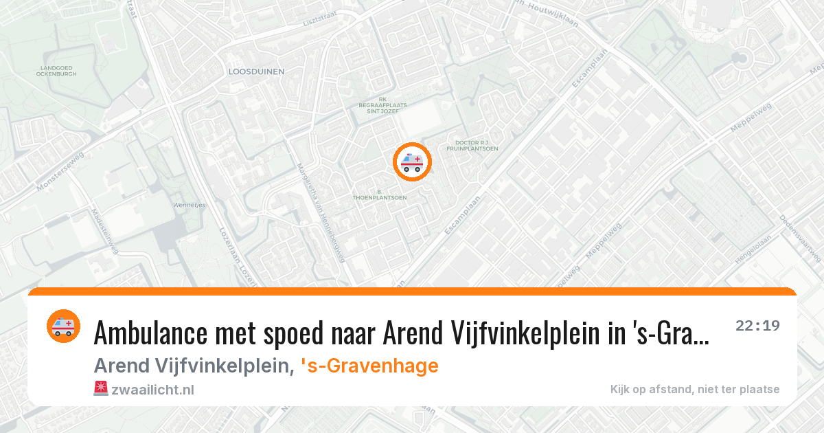 Ambulance met spoed naar Arend Vijfvinkelplein in 's-Gravenhage — 25 mrt 2026