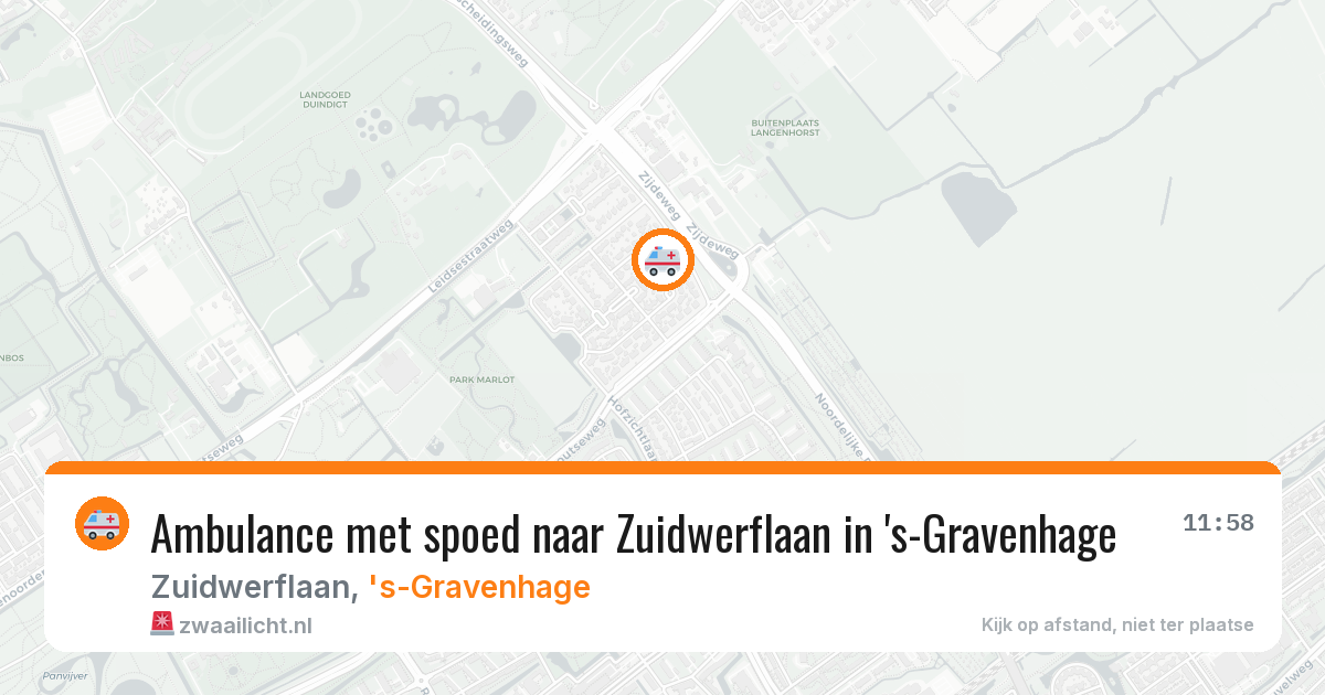 Ambulance met spoed naar Zuidwerflaan in 's-Gravenhage — 16 jun 2026