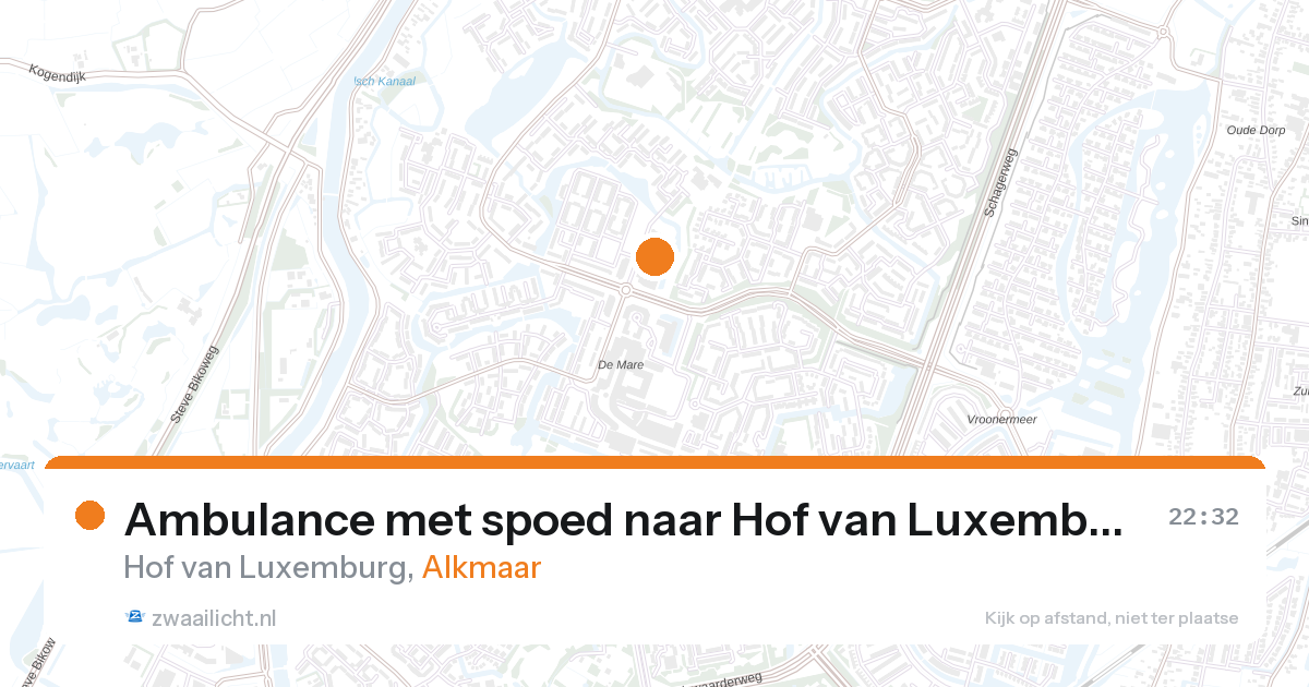 Ambulance met spoed naar Hof van Luxemburg in Alkmaar — 26 aug 2026