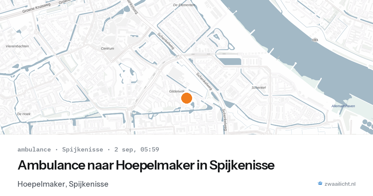 Ambulance naar Hoepelmaker in Spijkenisse — 2 sep 2026