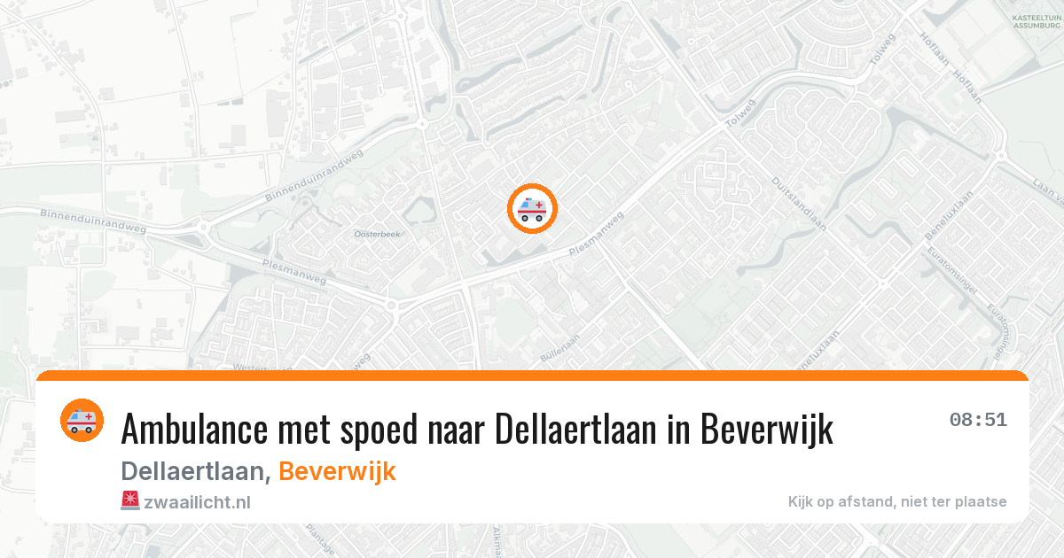 Ambulance met spoed naar Dellaertlaan in Beverwijk — 19 mei 2026