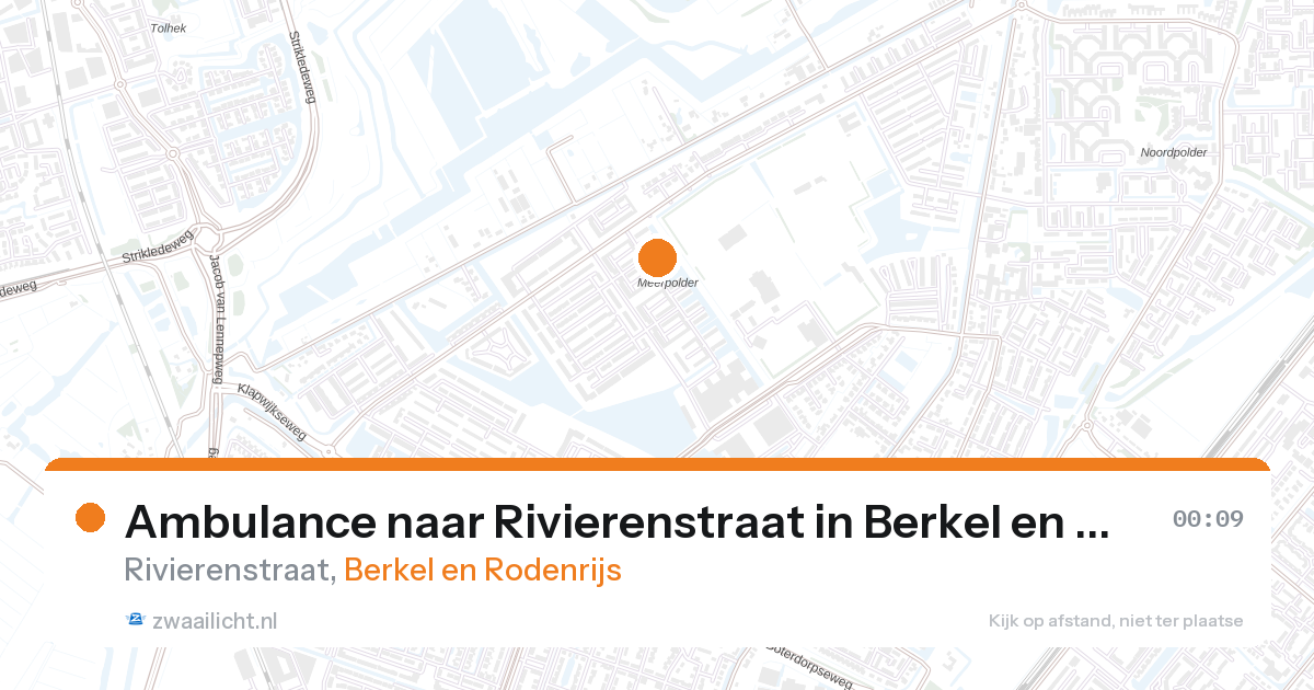 Ambulance naar Rivierenstraat in Berkel en Rodenrijs — 26 aug 2026