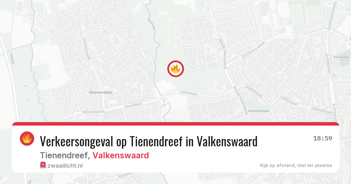 Verkeersongeval op Tienendreef in Valkenswaard — 3 mrt 2026