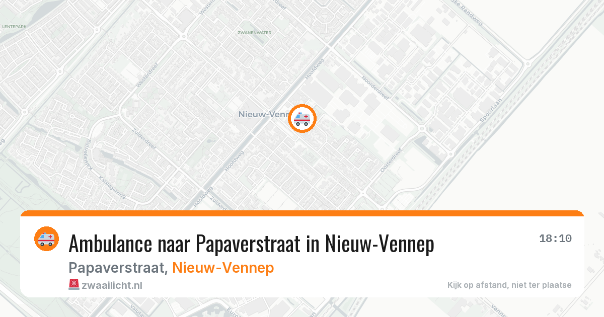 Ambulance naar Papaverstraat in Nieuw-Vennep — 27 jul 2026